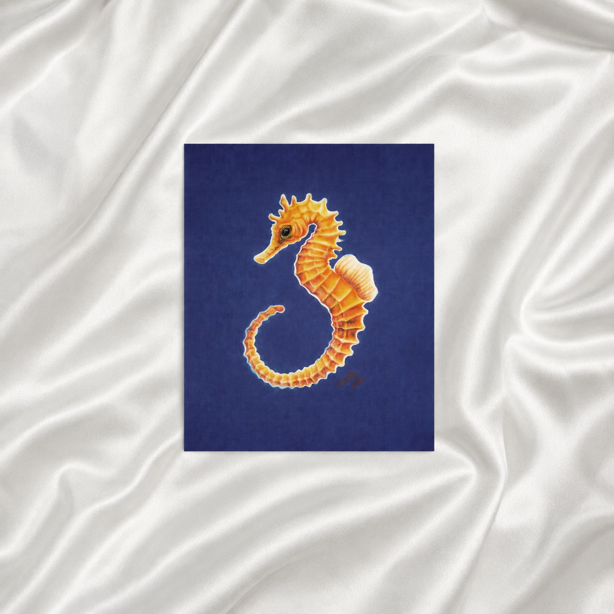 Blue Pacific Seahorse print presentation