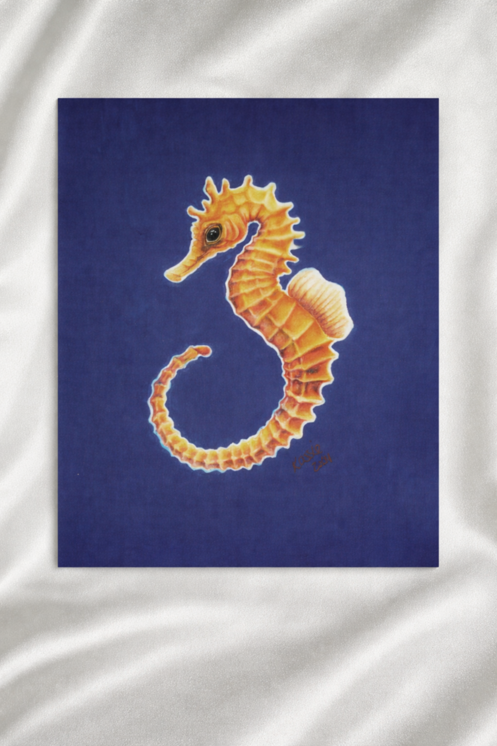 Blue Pacific Seahorse print presentation