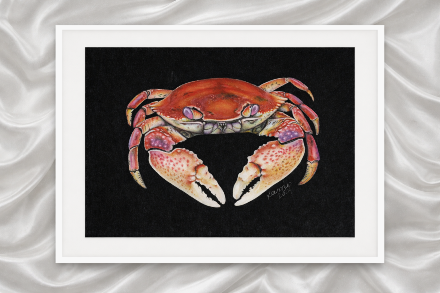 Dungeness Crab artwork by Kassandra Hogan