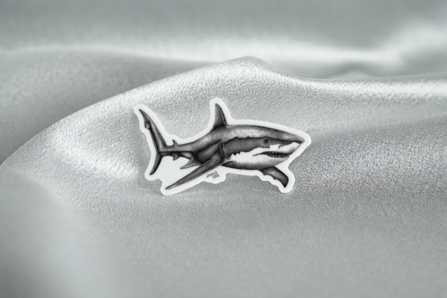 Great White Shark sticker presentation